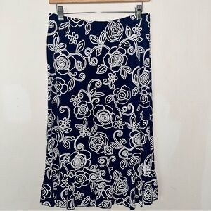 H&M Cream Embellished A-line Midi Skirt Cocktail
